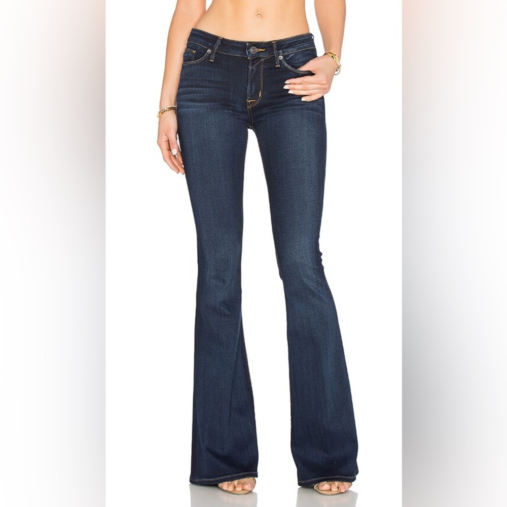 Hudson Jeans Blue Flare Wide Leg Denim